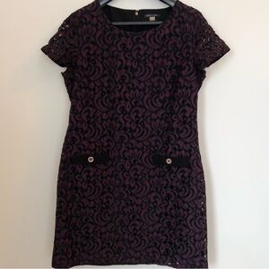 Women's Tommy Hilfiger Purple Lace Shift Dress size 14